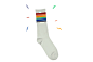 独家外贸欧美大牌同款彩条纹彩虹滑板运动袜子AA同款个性男女潮-淘宝网