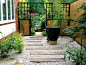 Japanese Style Screen with Rolled Bamboo Base. Small gardens typically lack gracious vistas; their views are more along the lines of short and sweet. Give your tiny garden a feeling of space by borrowing a view from another part of your yard, a neighbor’s
