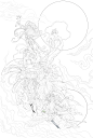 《花好月圆》插画设计-古田路9号-品牌创意/版权保护平台