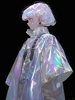AI透明镭射质感，绝不出错的咒语！ - 小红书
