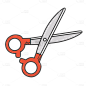 卡通风学习用品贴纸-SVG-剪刀