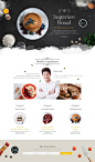 餐饮美食甜品蛋糕烘焙宣传网页PSD模板Food  web template#tiw437f0401 :  