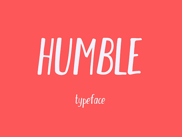 humble free font #英文...