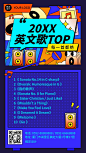 年终总结酷炫年度英文歌TOP10手机海报