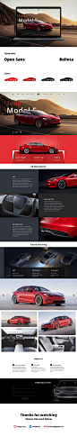 Tesla Model S Landing Page