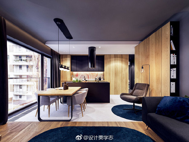 #设计美学志#

波兰75㎡深海蓝色公寓...