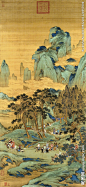 明代 仇英 仿明皇幸蜀图轴