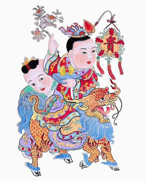 中国传统风俗——门神[www.100ti...