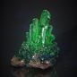 Low Poly Green Gem Mineral Rock 210829