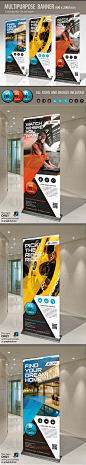 Multipurpose Banner or Rollup - Signage Print Templates 易拉得 ，#海报#