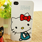 卡通hellokitty手机外壳 苹果iphone4手机壳 4s手机套手机壳 #iphone4s# #iphone5#