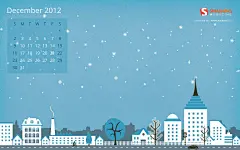 2012年12月圣诞主题月历壁纸42243_卡通插画类_月历壁纸_图库壁纸_联盟素材