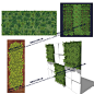 SU019景观垂直绿化绿墙花架立体绿化SU景观模型设计素材43个