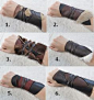 1 Tribal Leather Cuff  Viking Barbarian by FolkOfTheWoodCrafts, $20.00
