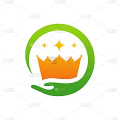护理王标志设计概念向量，医疗保健标志模板