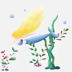 游泳的小女孩插画图片大小2000x2000px 图片尺寸2.46 MB 来自PNG搜索网 pngss.com 免费免扣png素材下载！春季人物插画#卡通人物#卡通手绘#蓝色的叶子#漂亮的小女孩#游泳的小女孩#植物装饰#