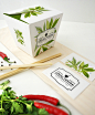 [模库]单个绿叶纸盒包装设计小清新_样机素材_食品包装