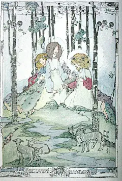 女插画家Jessie Marion King笔下的童话。King是一个多才多艺的艺术家，除了插画，她还设计珠宝，服装、壁纸等等。 ​​ ​​​