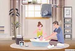 图片[3]-7款育儿母婴亲子活动插画一家三口插图海报模板PSD分层设计素材-爱设计爱分享c