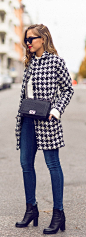 Fall Houndstooth Coat