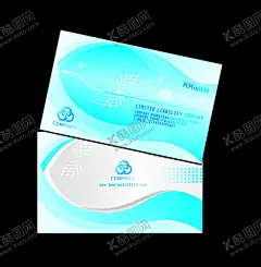 蓝色名片模板  【酷图网】蓝色,科技,元素,名片,模板,企业,模具