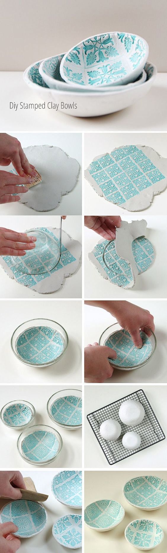 Diy Stamped Clay Bow...