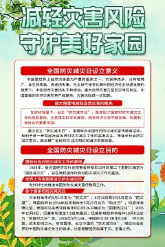 大气全国防灾减灾日宣传海报1