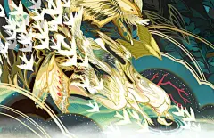 华人女插画师超华丽唯美风格的插画作品欣赏！色彩亮丽极具装饰性