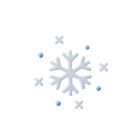 雪 3d 插图