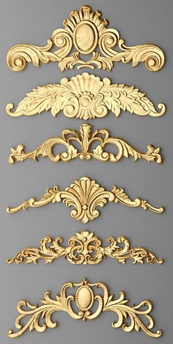 cartouches set 7 3d ...
