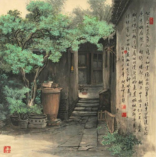 姜开选老师笔下的北京胡同和四合院儿，是心...