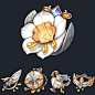 This may contain: an image of some kind of flower with different designs