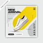 Vector shoes new arrival social media banner