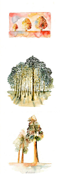 意大利插画师 lreart27 种树的水彩画 ​​​​