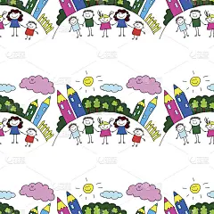 向量无缝模式。孩子，学校和教育