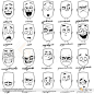 эмоции на лицах рисунки - Pesquisa Google