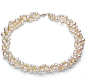 Shop DaVonna Sterling Silver White Freshwater Pearl 3-row Twisted Necklace (4-8mm) - Free Shipping Today - Overstock.com - 6444057