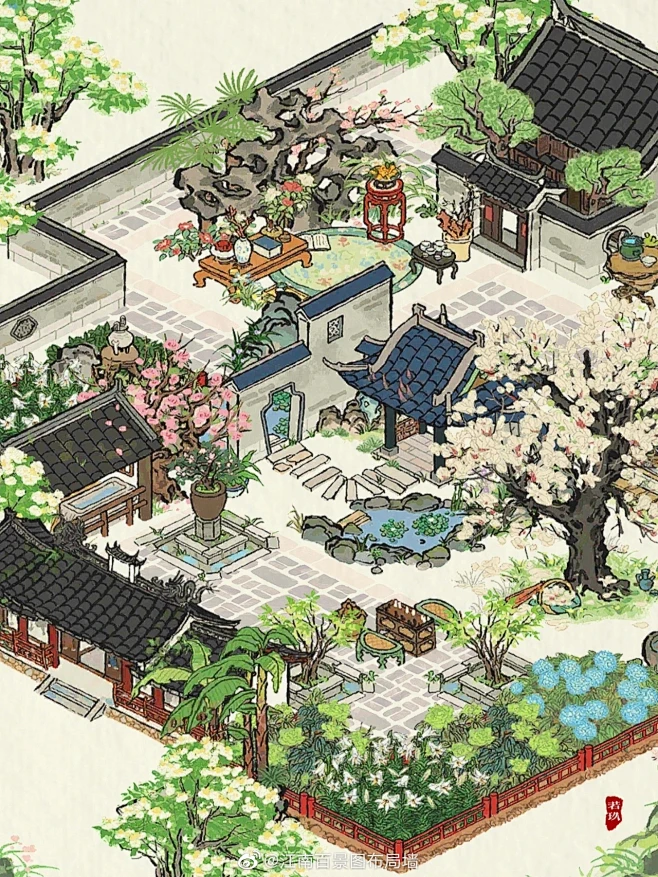 @江南百景图布局墙 的个人主页 - 微博-花瓣网