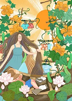 李廷廷——秋意盎然-望亭动态墙绘二十四节气插画设计-古田路9号-品牌创意/版权保护平台