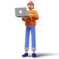 Premium Young man Using Laptop 3D Illustration download in PNG, OBJ or Blend format : Download Young man Using Laptop 3D Illustration for web & mobile app use. Available in PNG, PSD and BLEND file formats, only at IconScout.