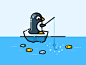 Penguin fishing