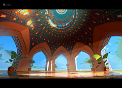 DkYoo采集到【2D_场景_卡通】_室内