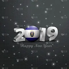 萨尔瓦多,2019,字体,新年前夕,九月,华丽的,请柬,壁纸,问候