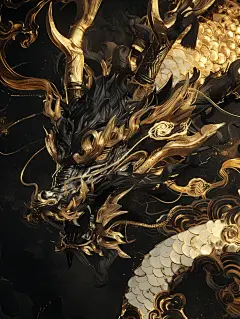 ⚫黑金真龙｜暴富壁纸｜高级黑金 - 小红书