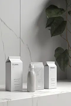 AI数字艺术纸盒牛奶盒包装样机模型