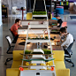 Bivi creative office space tables from Turnstone - b.