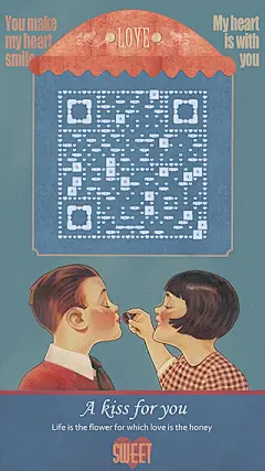 甜蜜的爱手机壁纸——艺术二维码