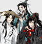 ✔《天官赐福》谢怜、《人渣反派自救系统》沈清秋、《魔道祖师》魏无羡 耽美小说同人插画