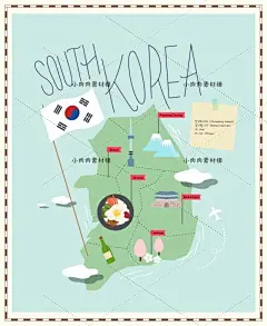 日本巴西法国意大利韩国卡通地标旅游地图插画AI矢量素材ai347-淘宝网