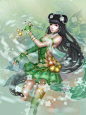 伤心花-碧瑶_水色花青__插画师作品_涂鸦王国gracg.com